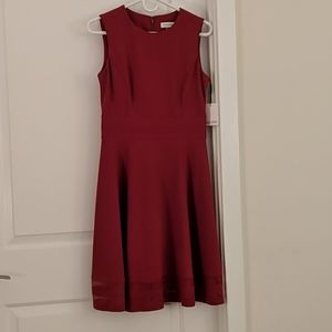 Calvin Klein Illusion trim fit & flare dress
